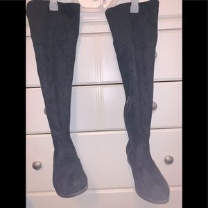 Black knee high boots